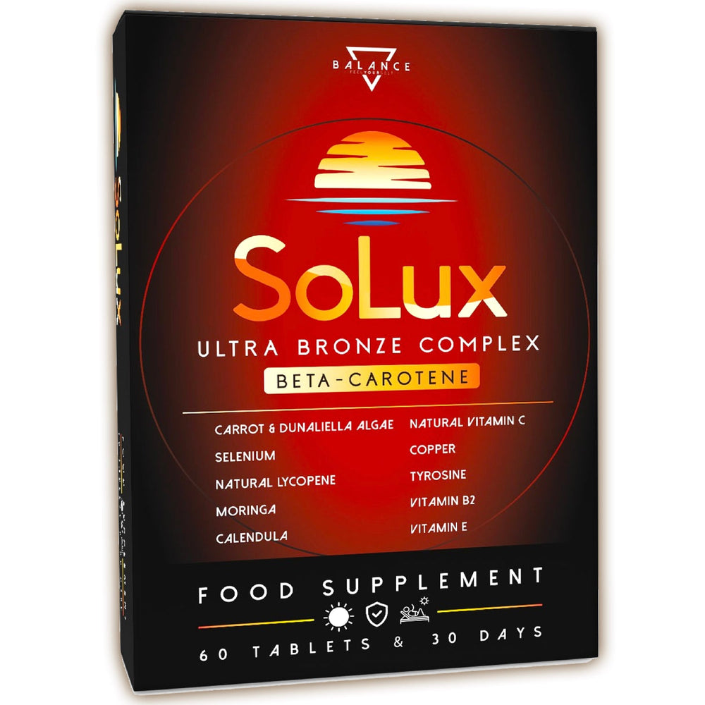 SOLUX™ Complemento alimenticio para un bronceado saludable y dorado