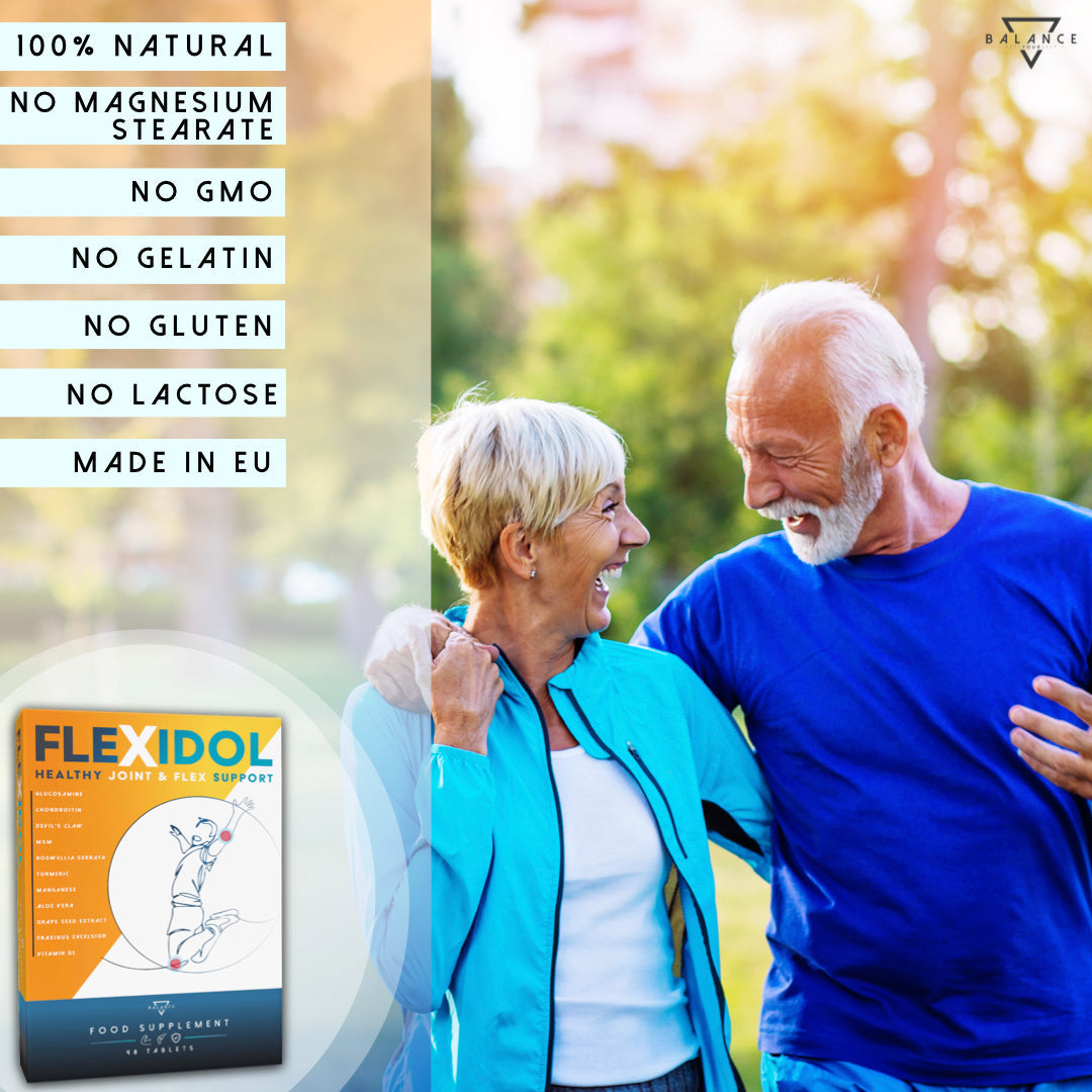 
                  
                    FLEXIDOL™ X4 - Set ahorro: 4 packs - Complemento alimenticio para el bienestar de Articulaciones, Huesos y Espalda
                  
                