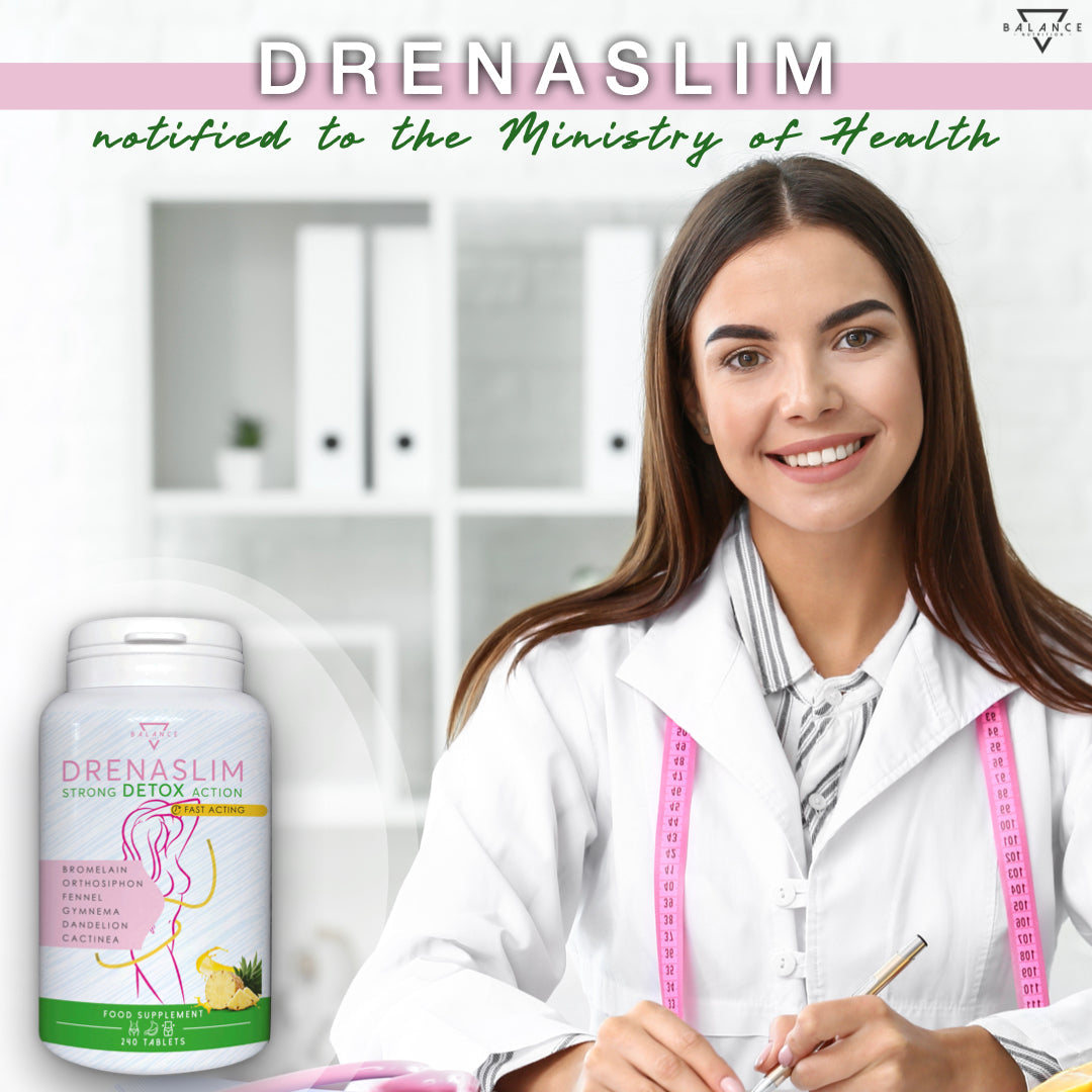 
                  
                    DRENASLIM - Integratore Alimentare per favorire il Drenaggio dei Liquidi e contrastare gli Inestetismi della Cellulite
                  
                